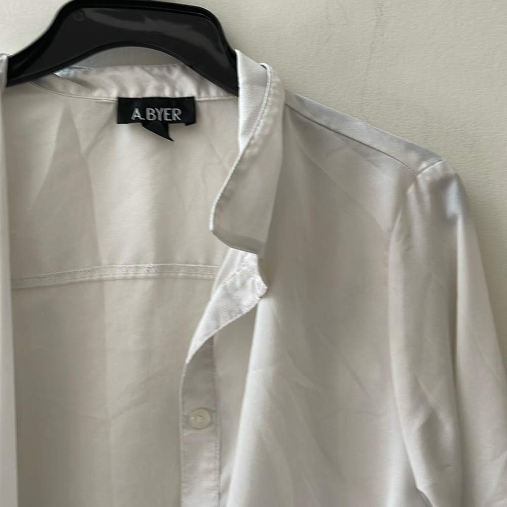 White Button-Down Blouse